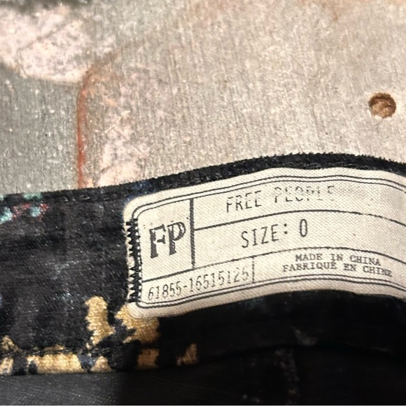 Free people velvet graphic pants size zero - Picture 6 of 9